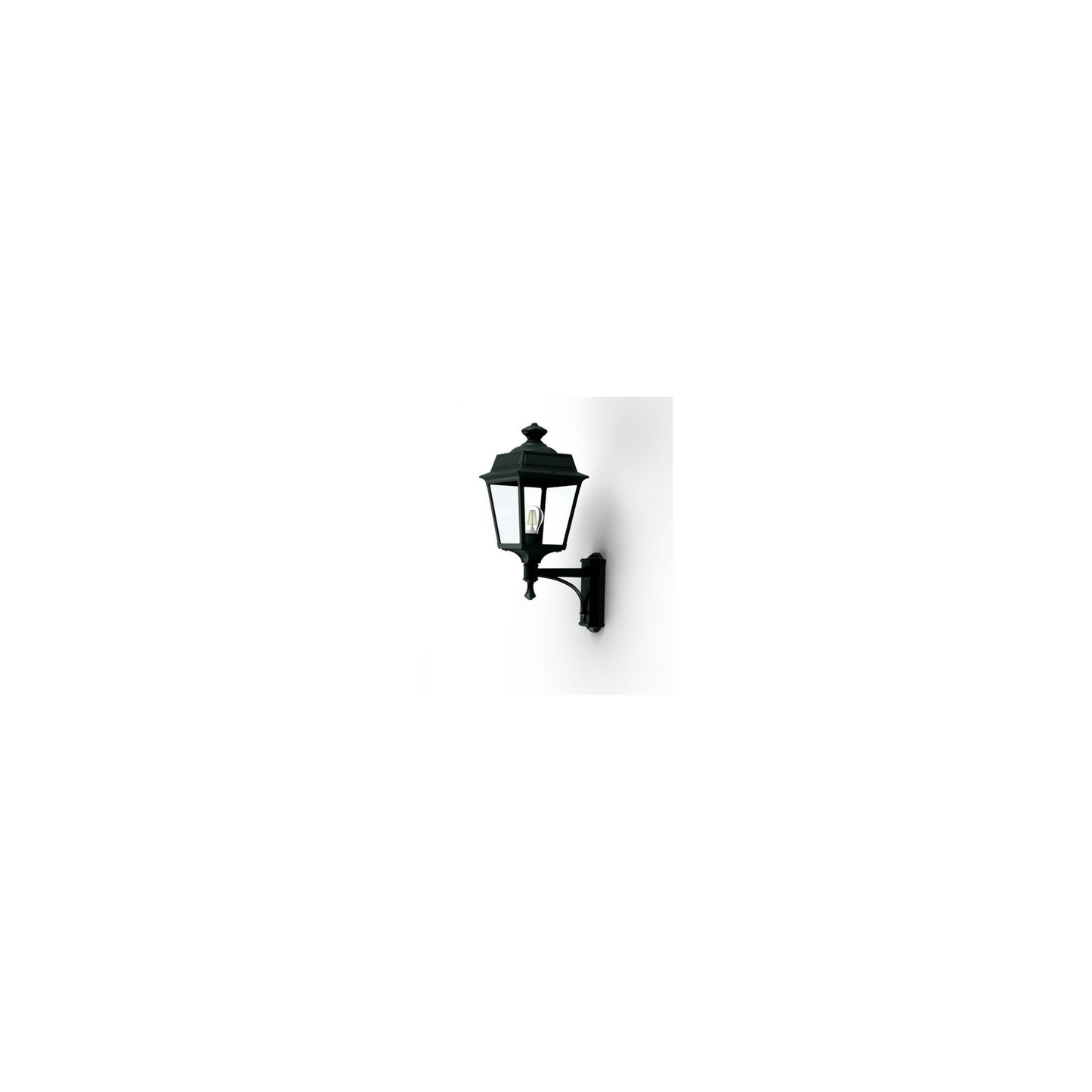 Place Des Vosges 1 Tradition Clear Glass Upwards Wall Bracket with Four-Sided Lantern