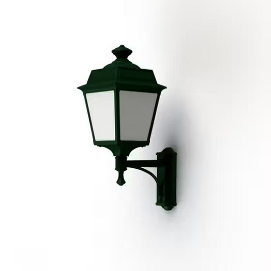Place Des Vosges 1 Tradition Frosted Glass Upwards Wall Bracket with Four-Sided Lantern