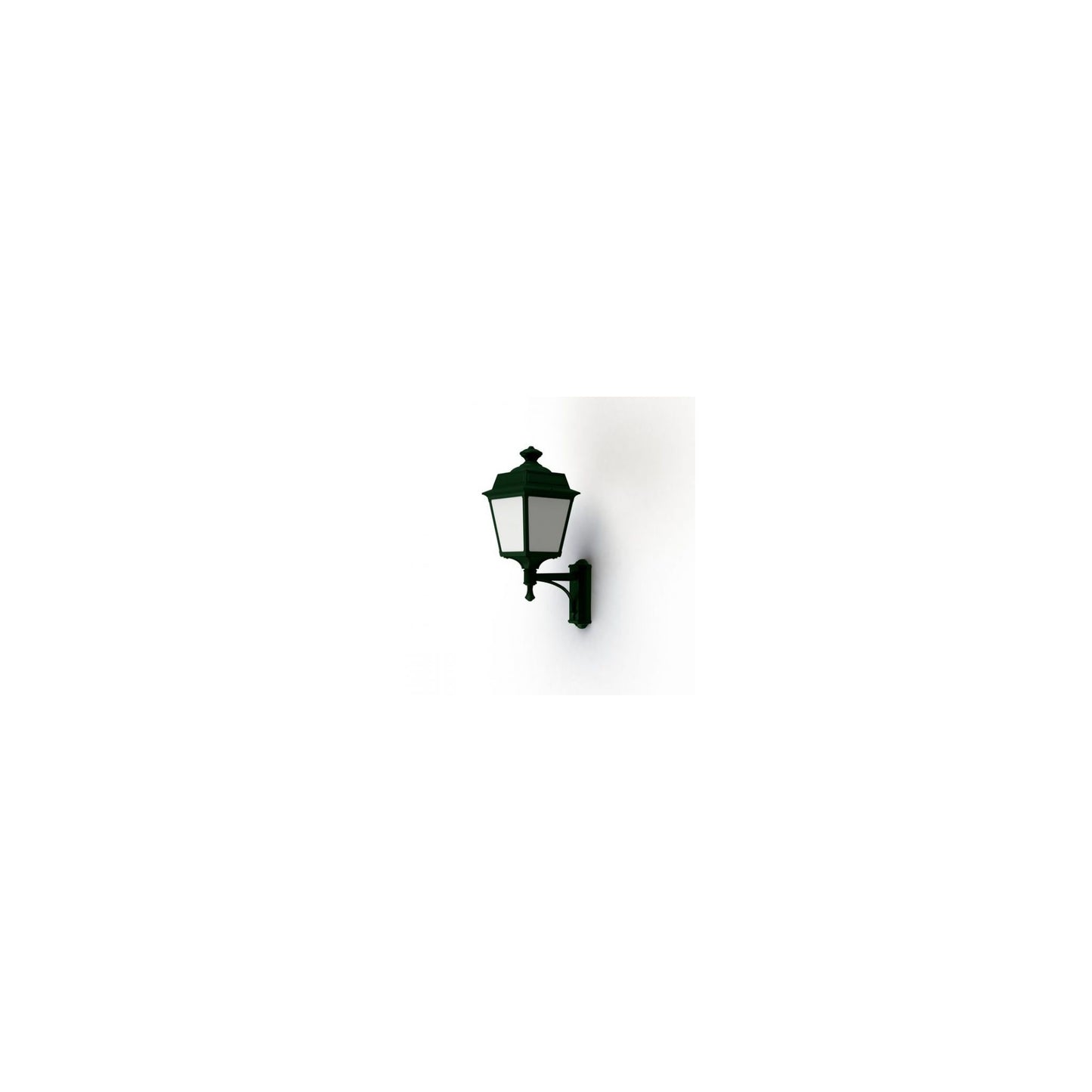 Place Des Vosges 1 Tradition Frosted Glass Upwards Wall Bracket with Four-Sided Lantern