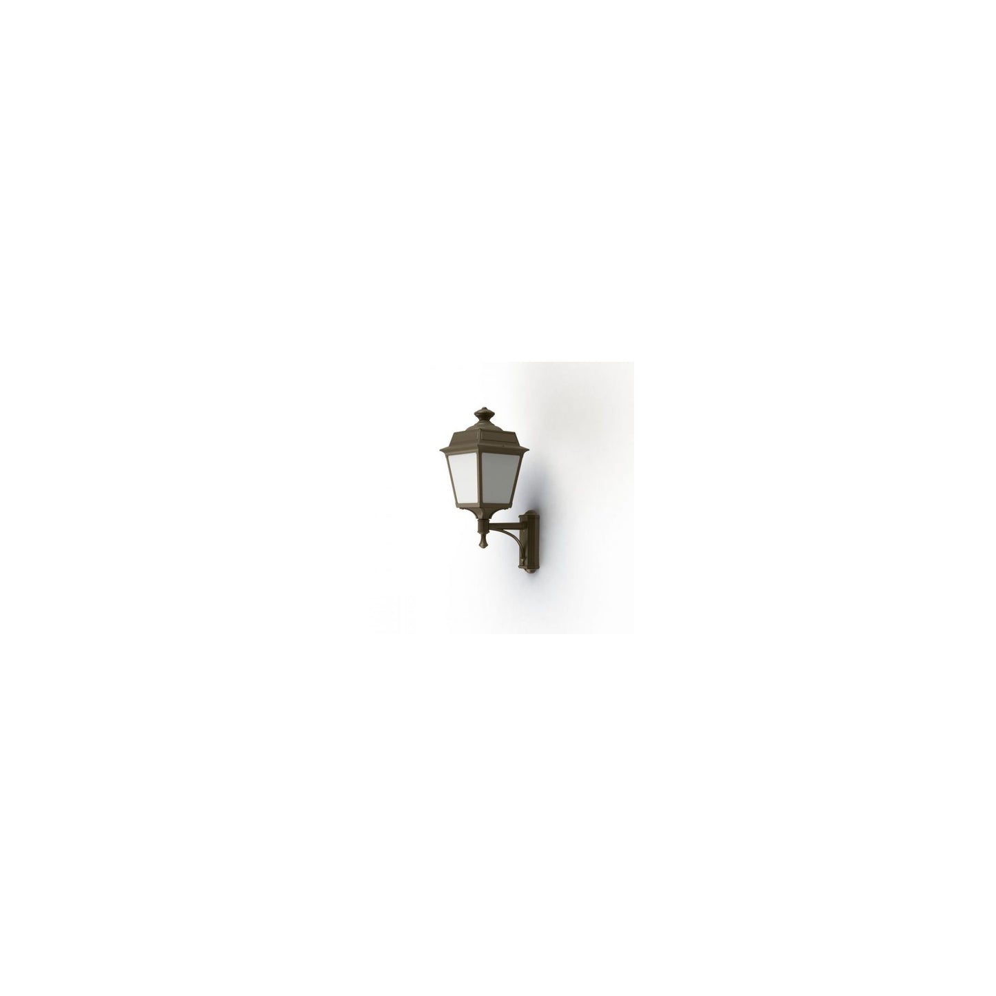 Place Des Vosges 1 Tradition Frosted Glass Upwards Wall Bracket with Four-Sided Lantern