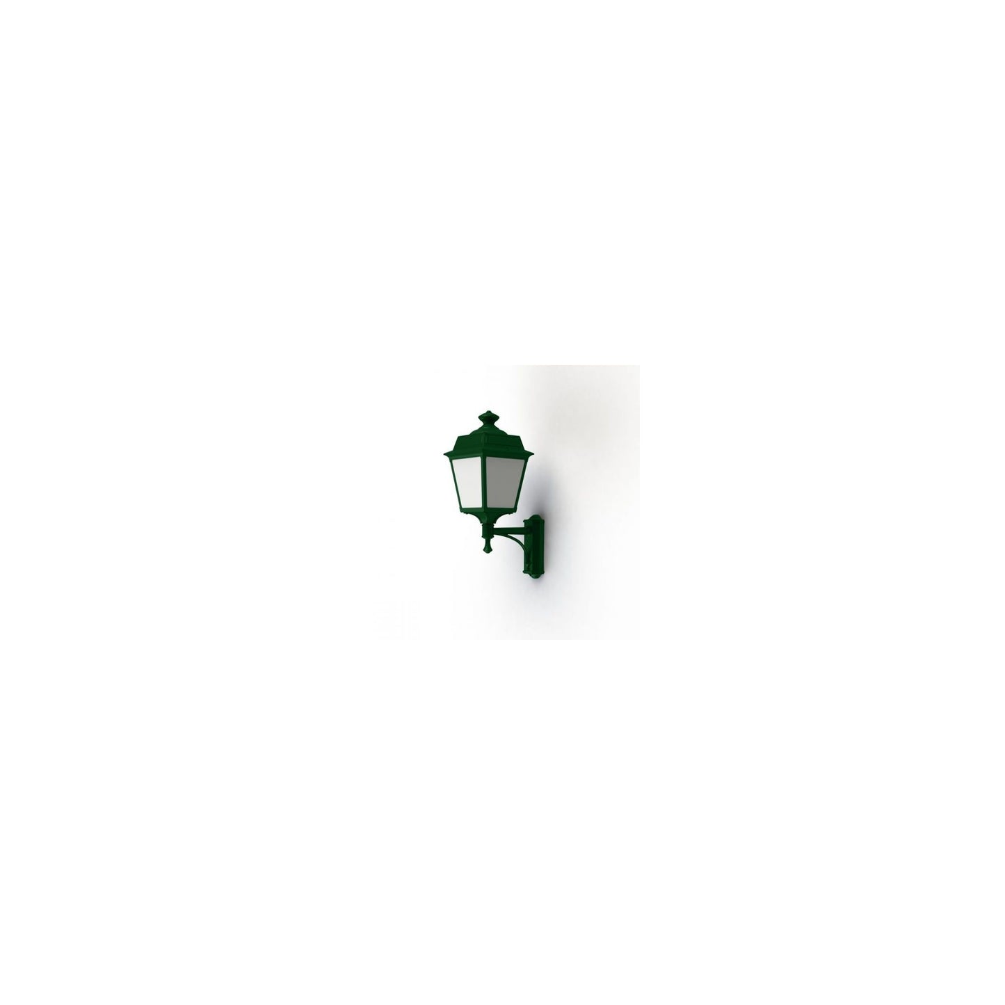 Place Des Vosges 1 Tradition Frosted Glass Upwards Wall Bracket with Four-Sided Lantern