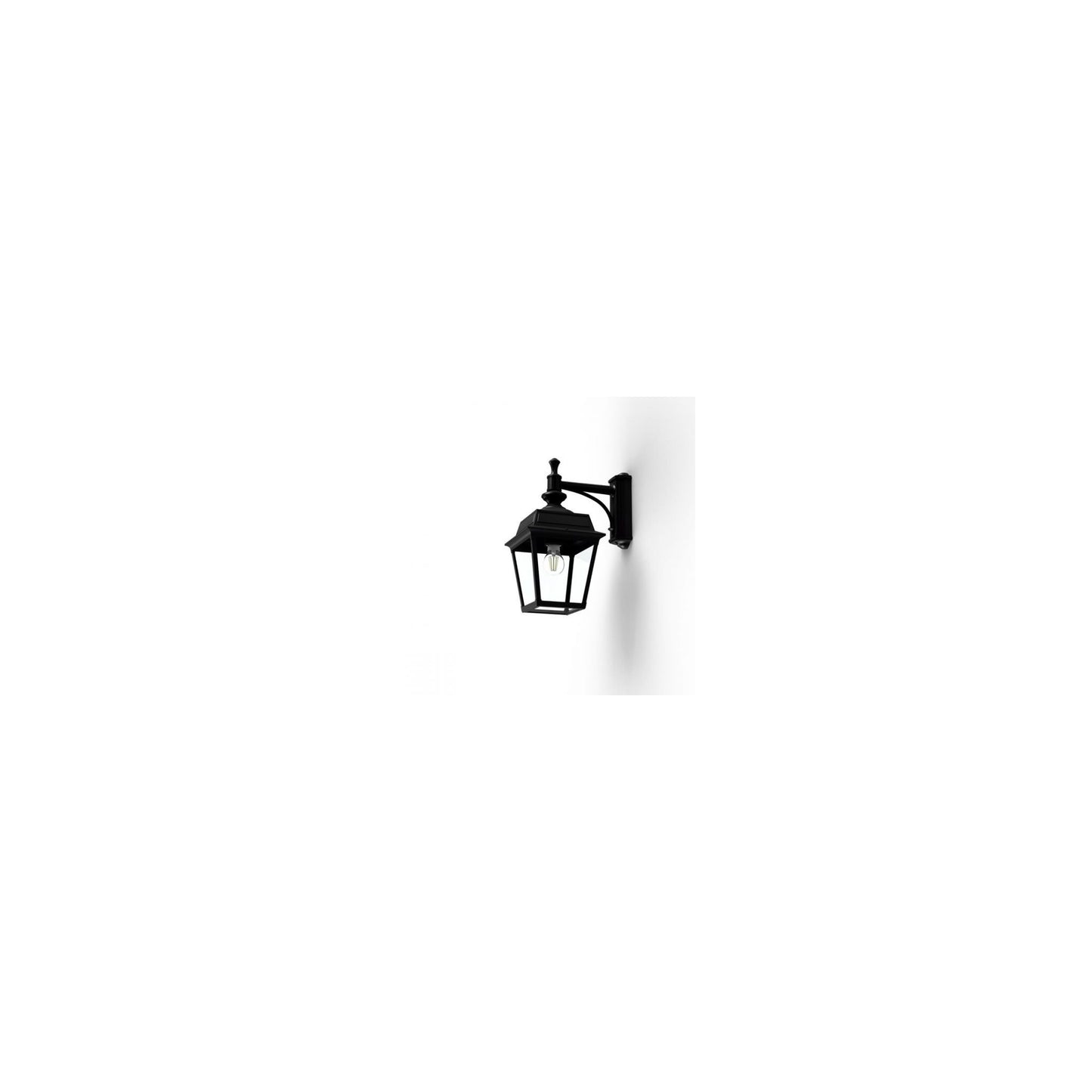 Place Des Vosges 1 Tradition Clear Glass Downwards Wall Bracket with Four-Sided Lantern