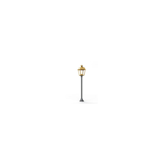 Place Des Vosges 1 Tradition Small Clear Glass Lamp Post with Minimalist lines style lantern