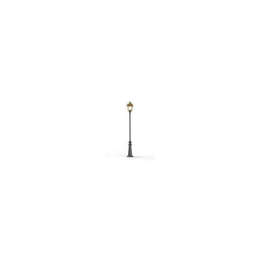 Place Des Vosges 1 Tradition Large Clear Glass Lamp Post with Minimalist lines style lantern