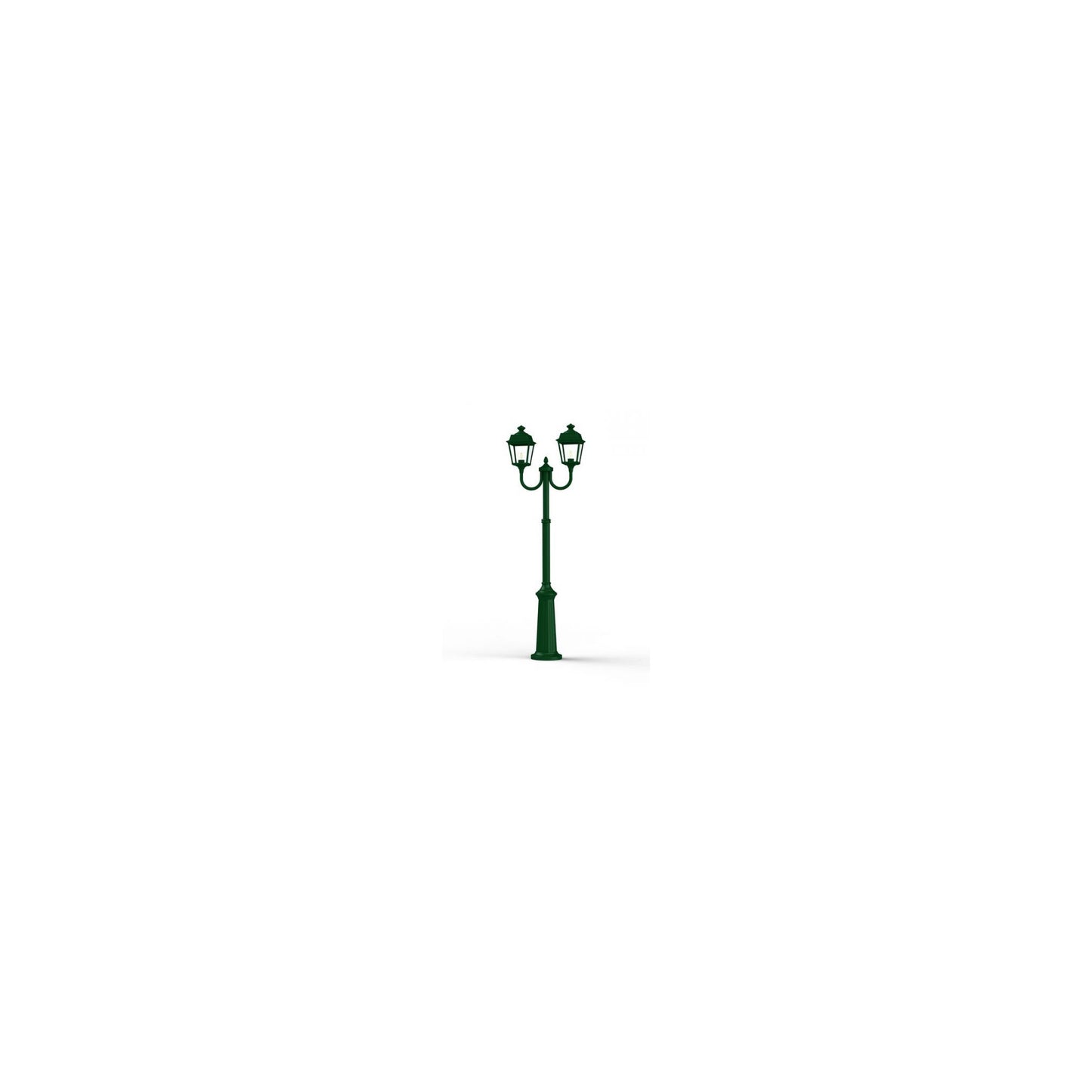 Place Des Vosges 1 Tradition Large Double Arm Clear Glass Lamp Post with Minimalist lines style lantern