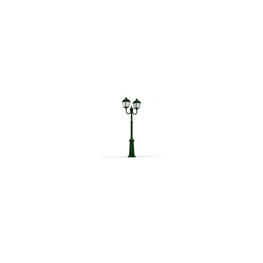 Place Des Vosges 1 Tradition Large Double Arm Frosted Glass Lamp Post with Minimalist lines style lantern