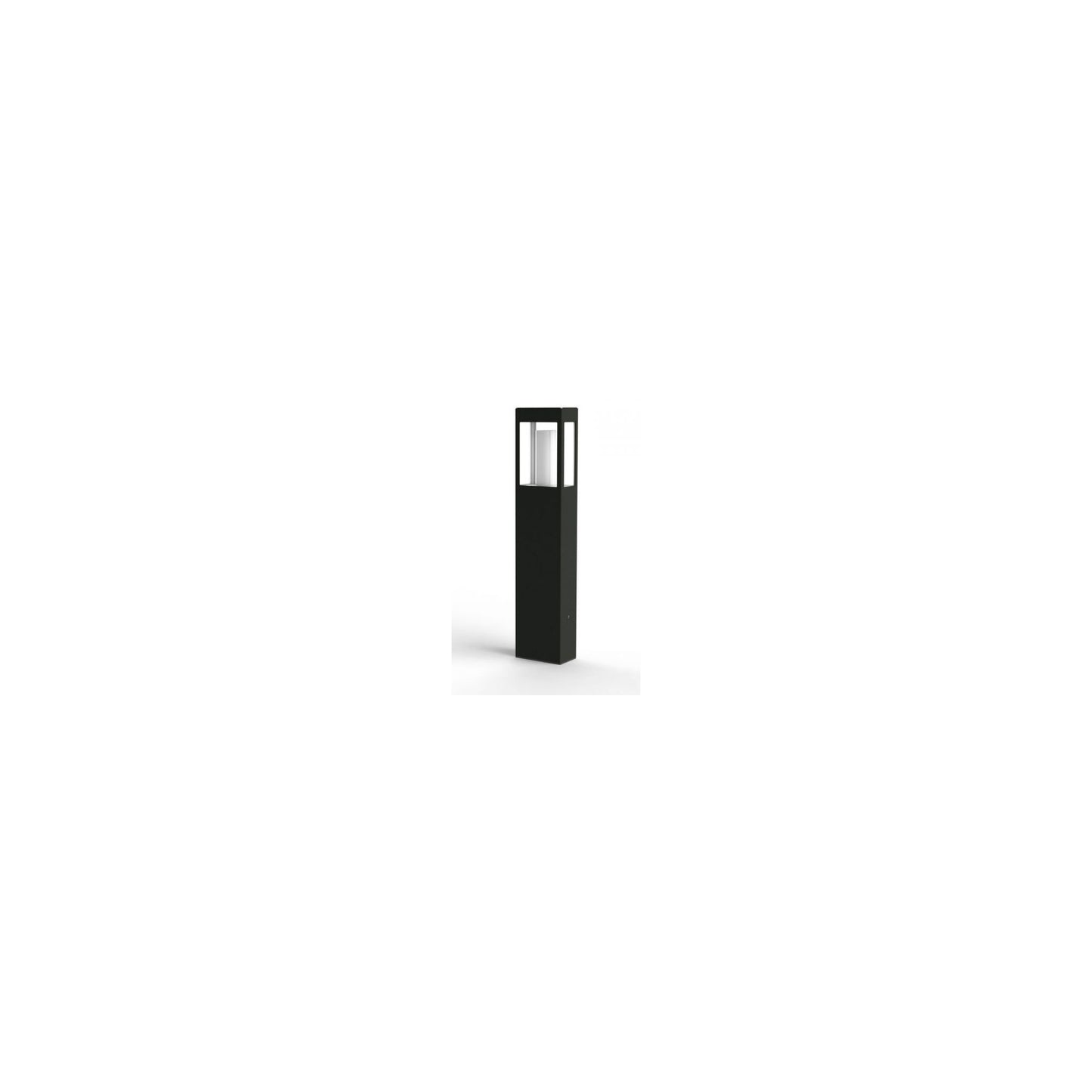 Brick Large Clear Glass Bollard with Removable Bulb Cover