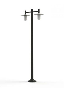 Montana Model 4 Double Arm Opal Glass & Copper Shade Lamp Post