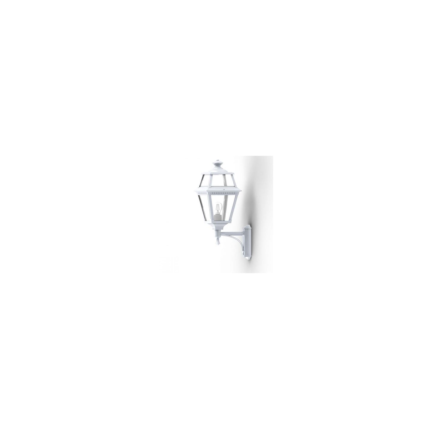 Place Des Vosges 2 Clear Glass Upwards Wall Bracket with Four-Sided Lantern