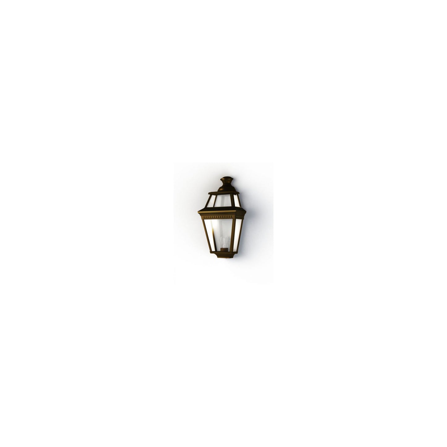 Place Des Vosges 3 Clear Glass Wall Light with Four-Sided Lantern