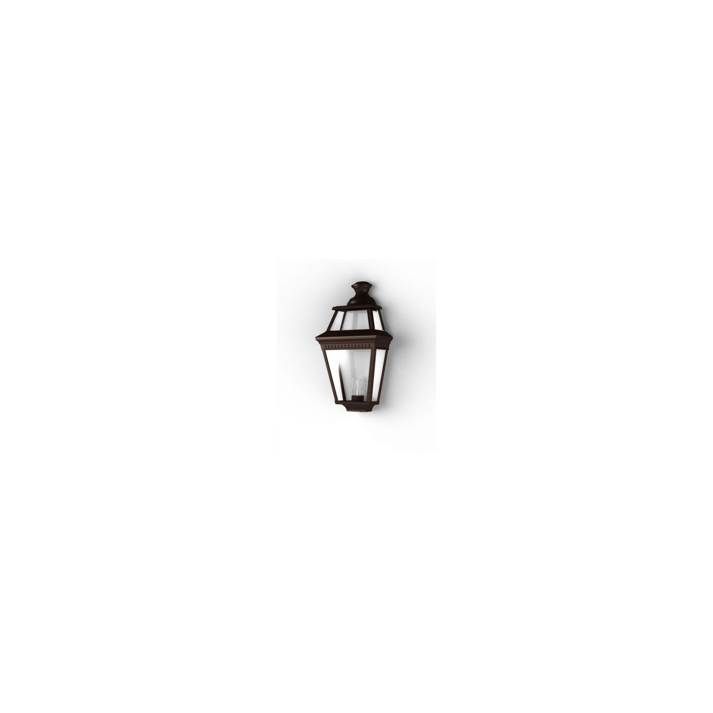 Place Des Vosges 3 Clear Glass Wall Light with Four-Sided Lantern