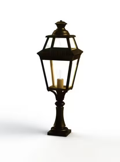 Place Des Vosges 3 Small Clear Glass Pedestal