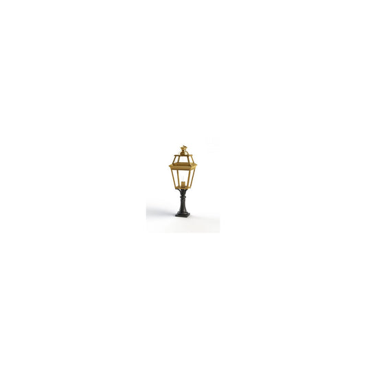 Place Des Vosges 3 Small Clear Glass Pedestal with Four-Sided Lantern