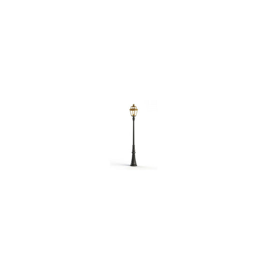Place Des Vosges 3 Large Clear Glass Lamp Post with Minimalist lines style lantern
