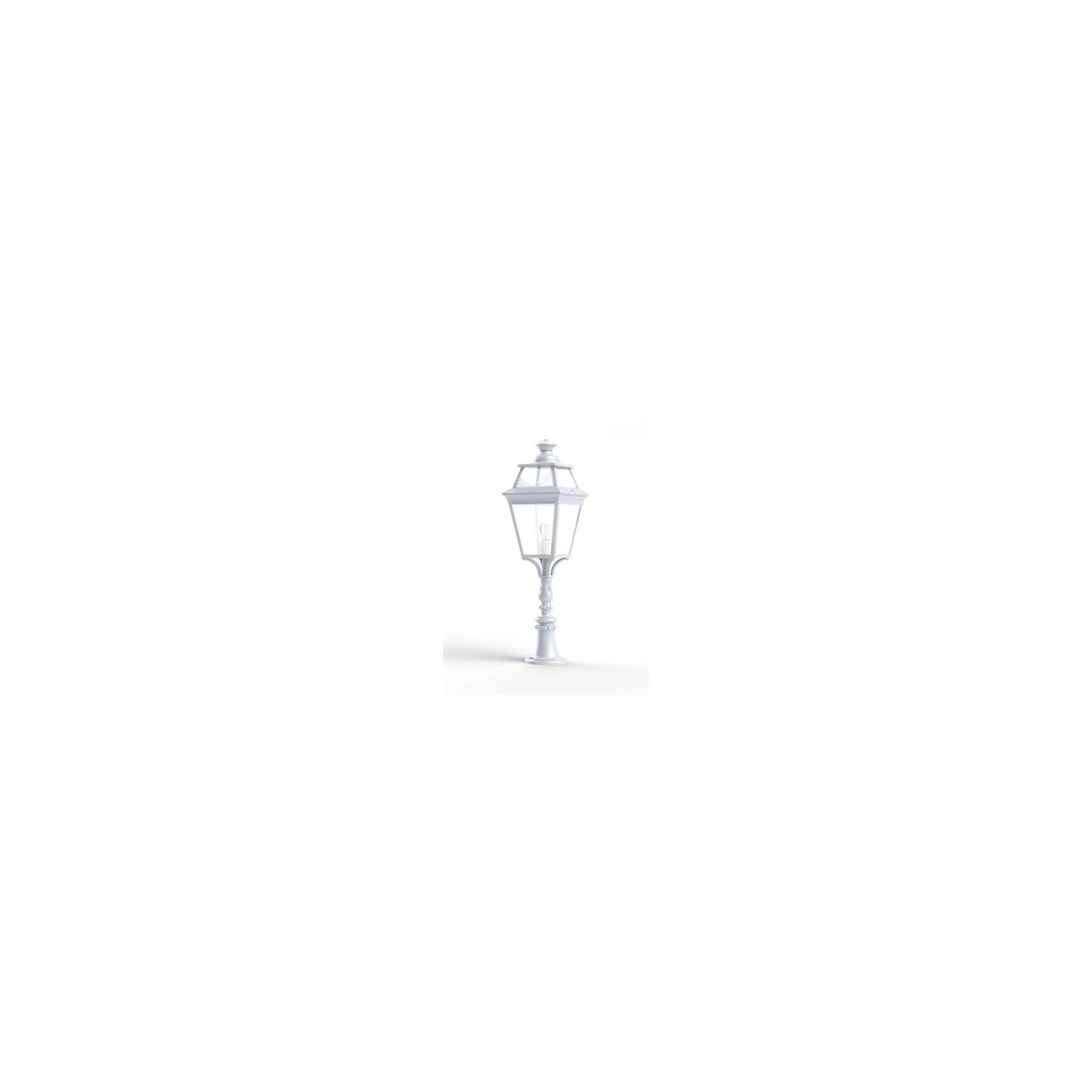 Place Des Vosges 3 Large Clear Glass Padestal with Four-Sided Lantern