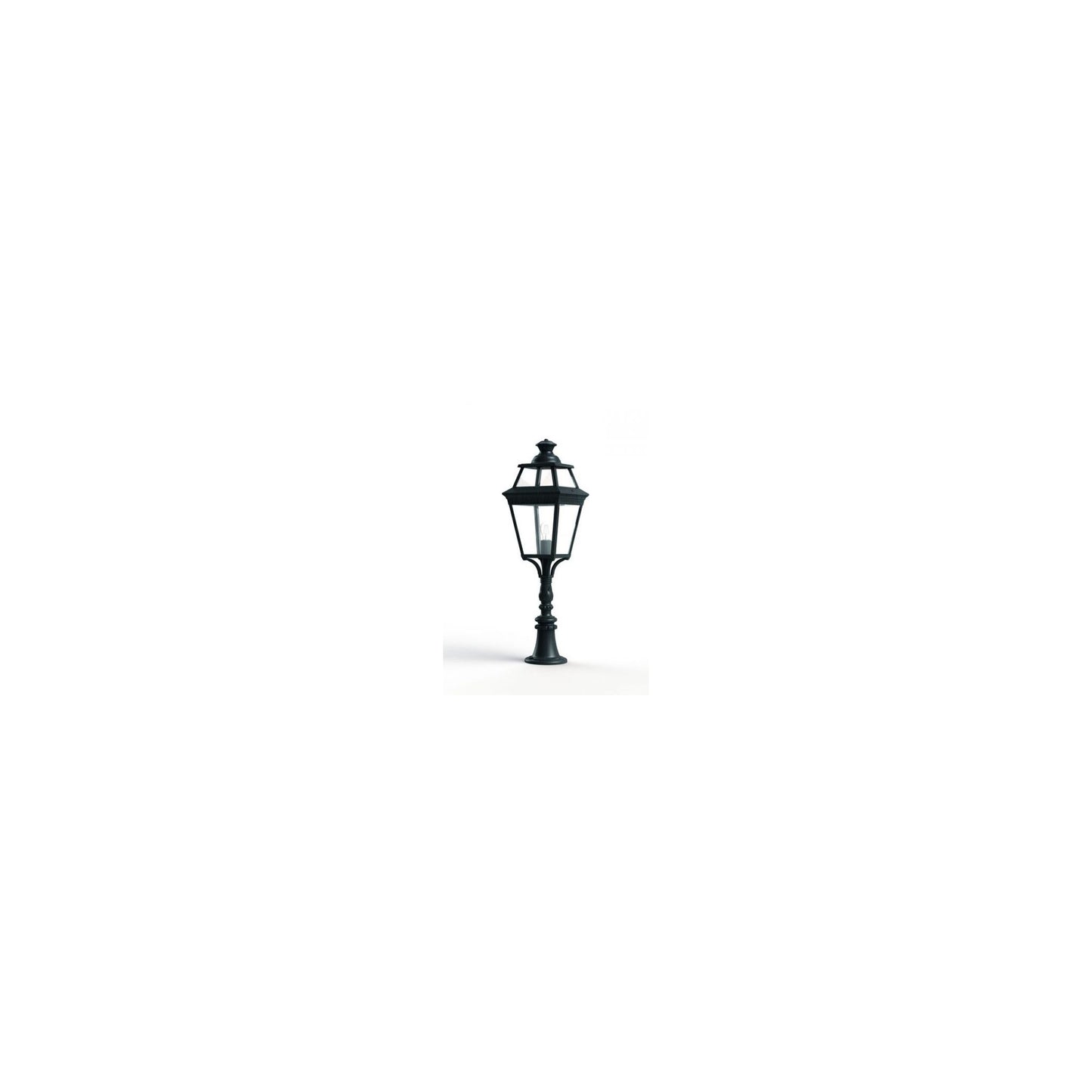 Place Des Vosges 3 Large Clear Glass Padestal with Four-Sided Lantern
