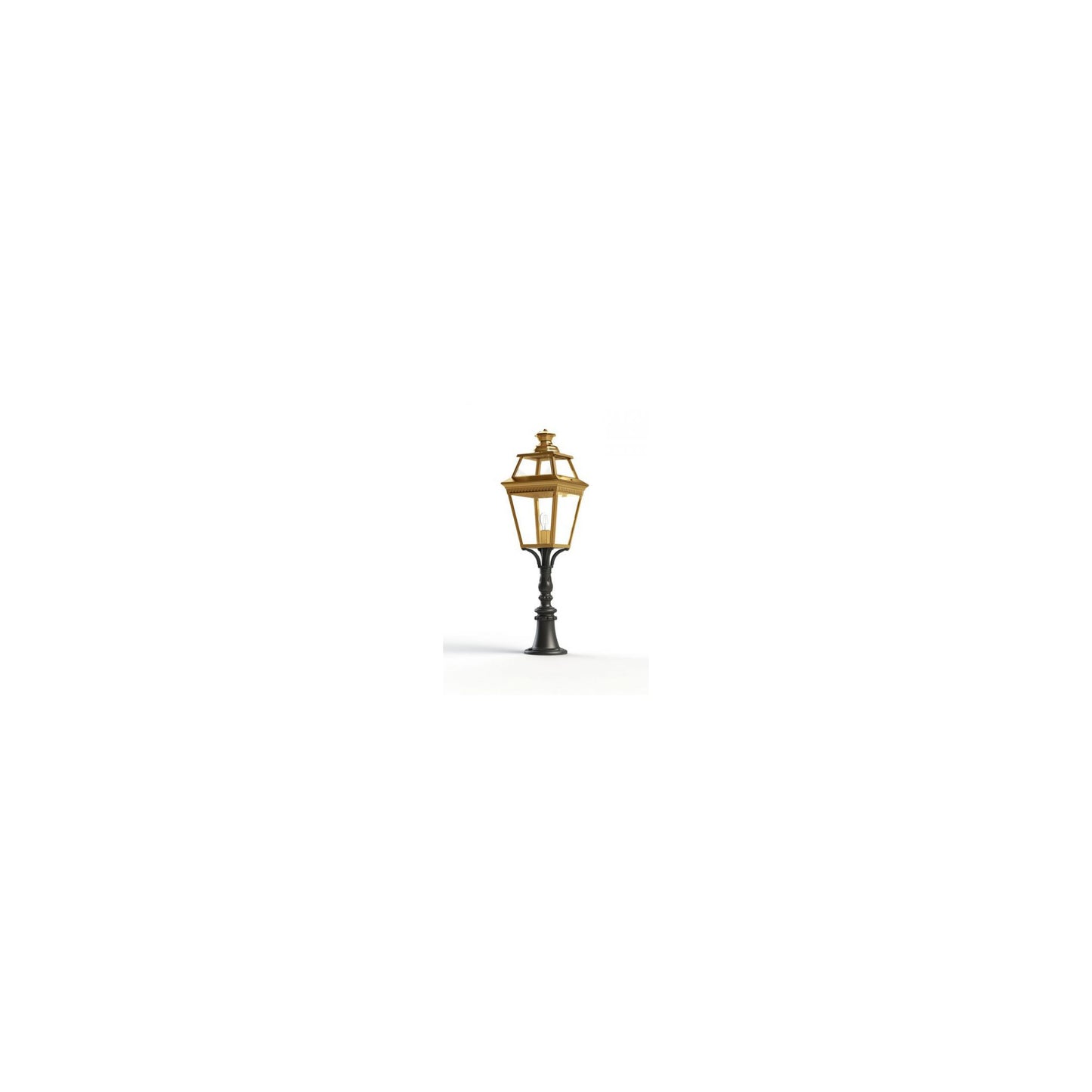 Place Des Vosges 3 Large Clear Glass Padestal with Four-Sided Lantern