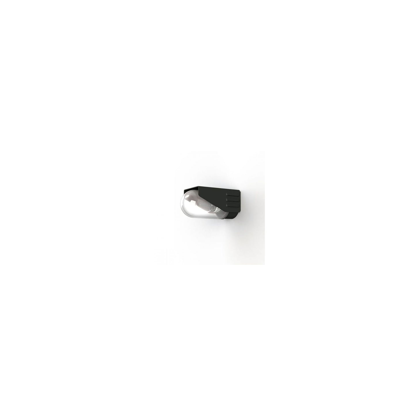 RP195 Clear Glass Decorative Wall Light with Stamped and Bent Sheet Metal Head