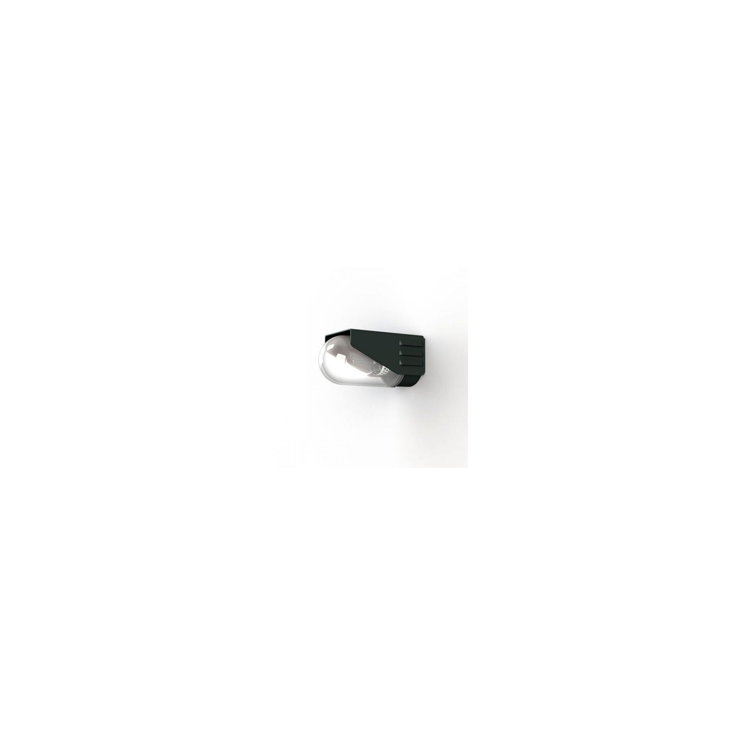 RP195 Clear Glass Decorative Wall Light with Stamped and Bent Sheet Metal Head