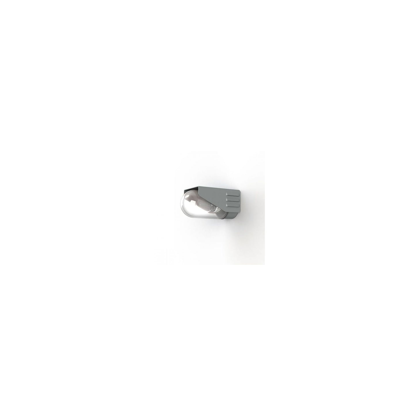 RP195 Clear Glass Decorative Wall Light with Stamped and Bent Sheet Metal Head