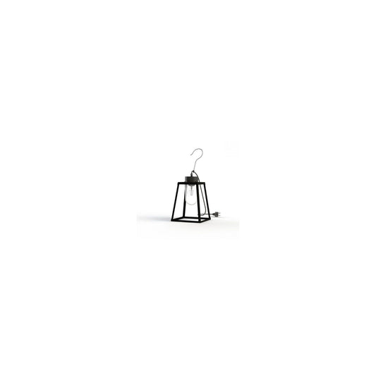 Lampiok Model 1 Portable Clear Glass Lantern with Mounting Hook and Plug