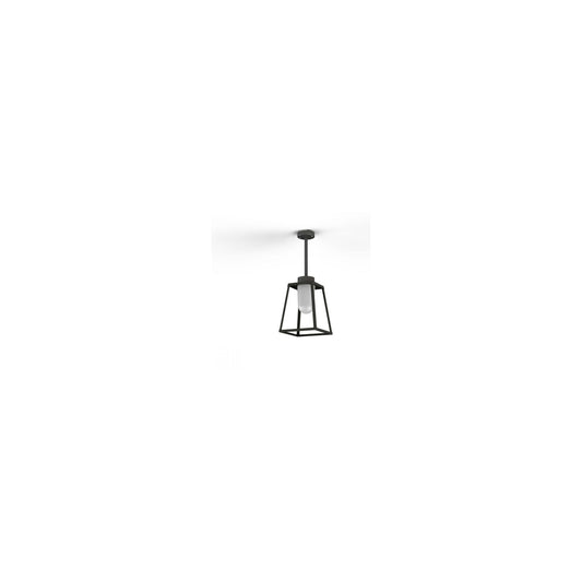 Lampiok Model 2 Small Frosted Glass Lantern with minimalist lines style frame