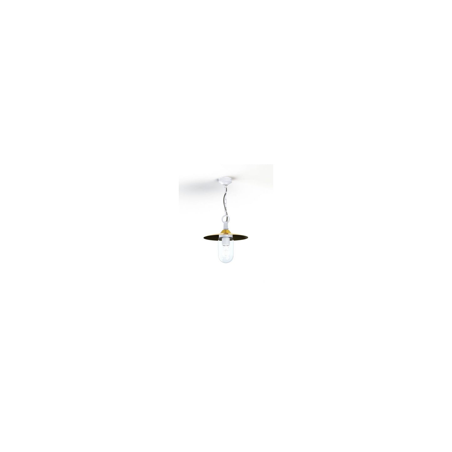 Montana Model 1 Clear Glass & Copper Shade Pendant with Cast Aluminium Chain