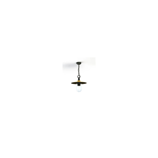 Montana Model 1 Clear Glass & Copper Shade Pendant with Cast Aluminium Chain