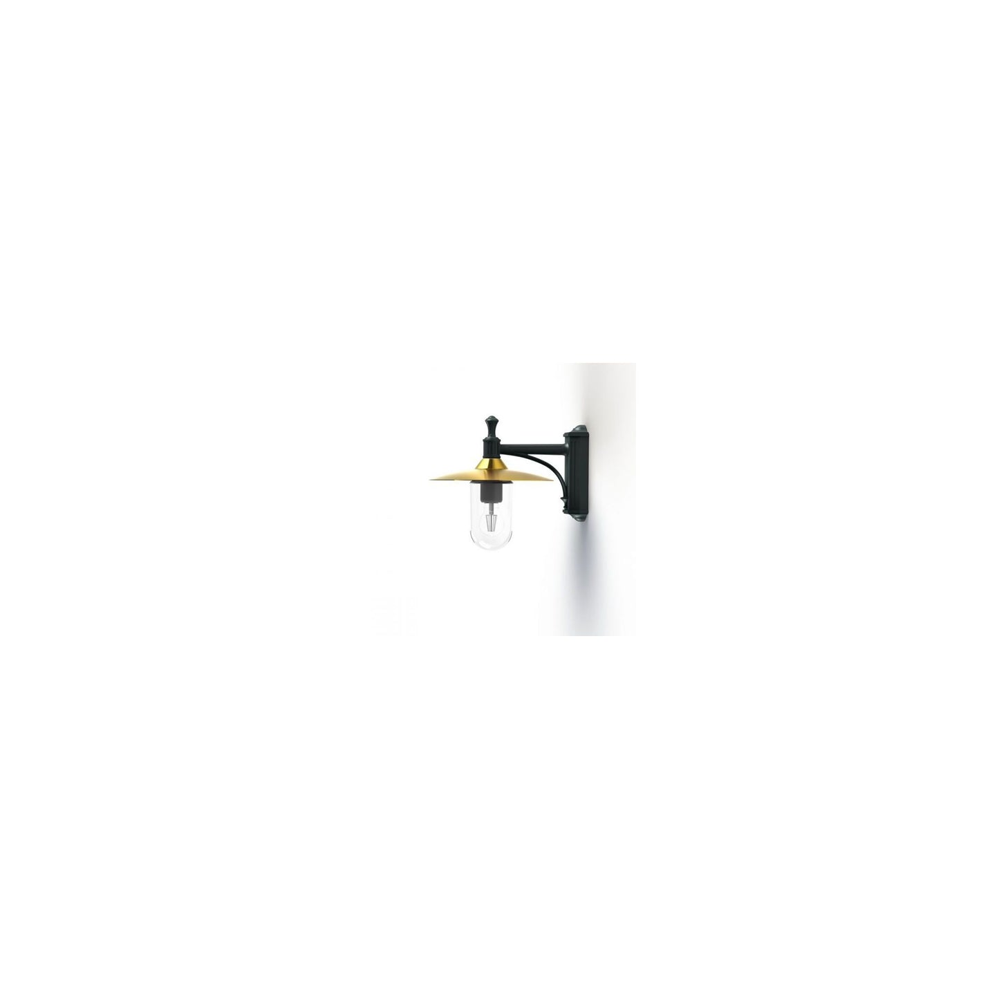 Montana Model 3 Clear Glass & Copper Shade Wall Light with Cast Aluminium Bracket