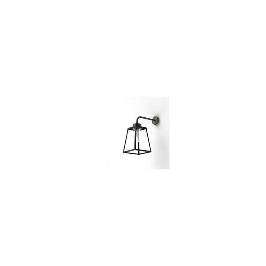 Lampiok Model 5 Wall Bracket Clear Glass Lantern with minimalist lines