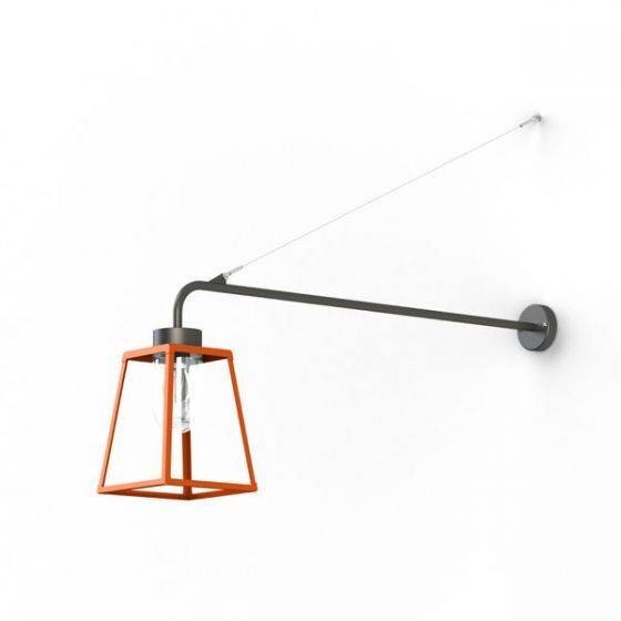 Lampiok 1 Model 6 Extended Wall Bracket Clear Glass Lantern