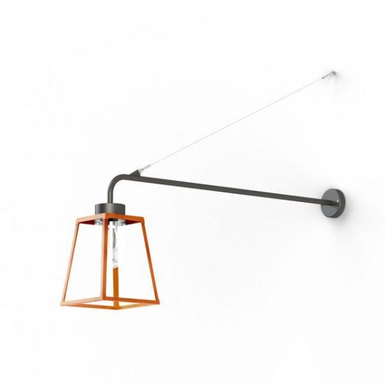 Lampiok 1 Model 6 Extended Wall Bracket Clear Glass Lantern