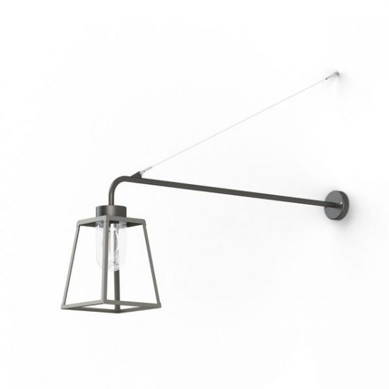 Lampiok 1 Model 6 Extended Wall Bracket Clear Glass Lantern