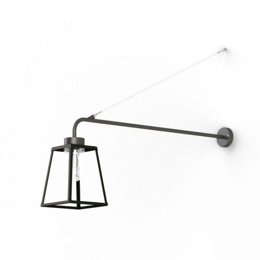 Lampiok 1 Model 6 Extended Wall Bracket Clear Glass Lantern