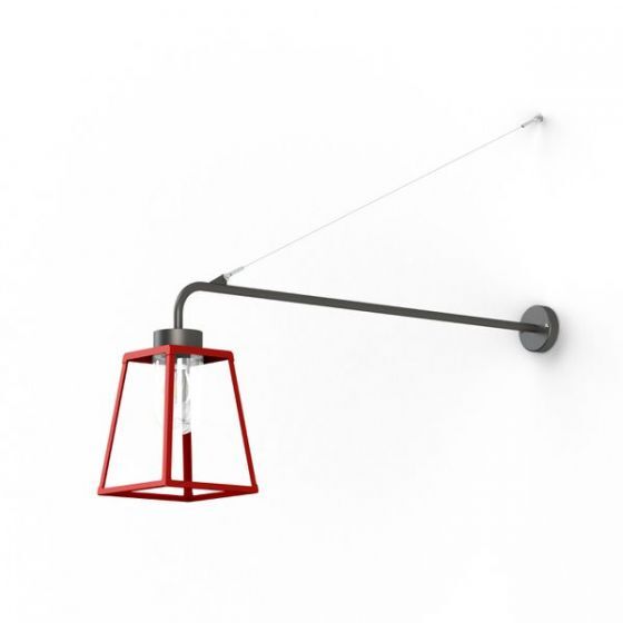 Lampiok 1 Model 6 Extended Wall Bracket Clear Glass Lantern