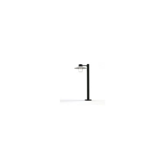 Aubanne Large Clear Glass Bollard with Opal Polycarbonate Reflector