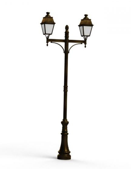 Avenue 4 Large Double Arm Opal Glass 35W 3000K Street Lamp