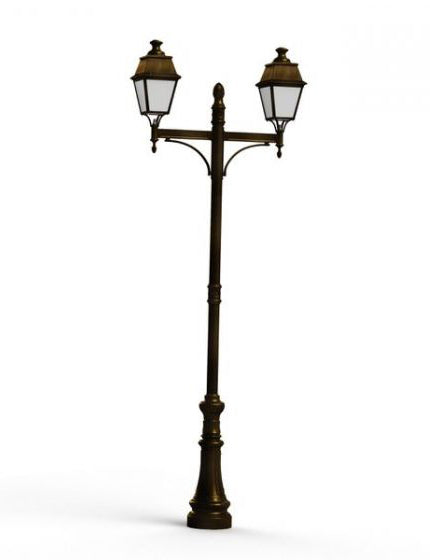 Avenue 4 Large Double Arm Opal Glass 70W 3000K Street Lamp