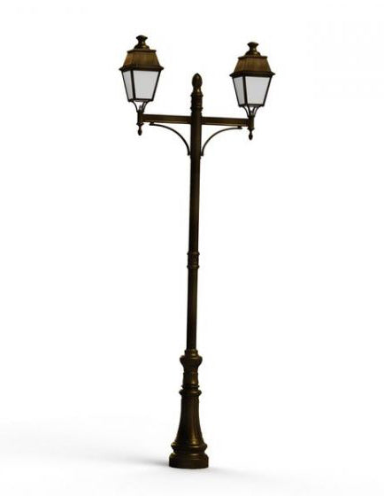 Avenue 4 Large Double Arm Opal Glass 35W 4000K Street Lamp