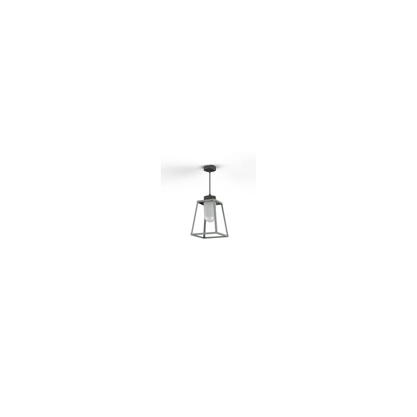 Lampiok Model 3 Medium Frosted Glass Lantern with minimalist lines style frame