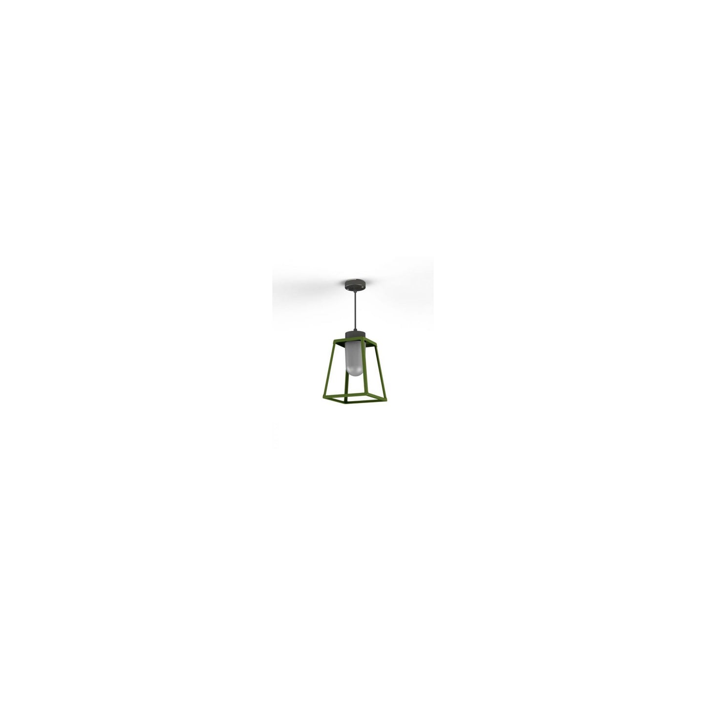Lampiok Model 3 Medium Frosted Glass Lantern with minimalist lines style frame
