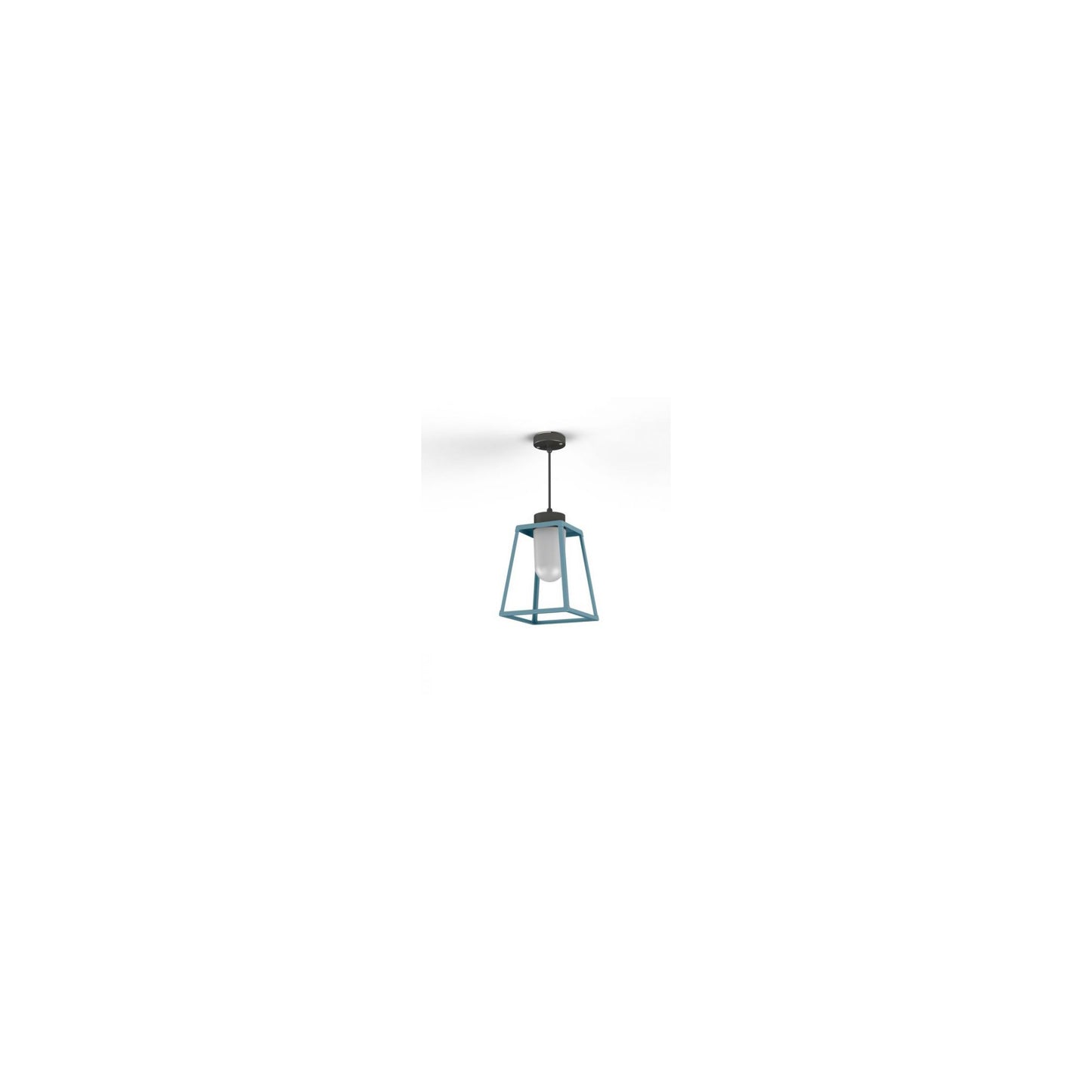 Lampiok Model 3 Medium Frosted Glass Lantern with minimalist lines style frame