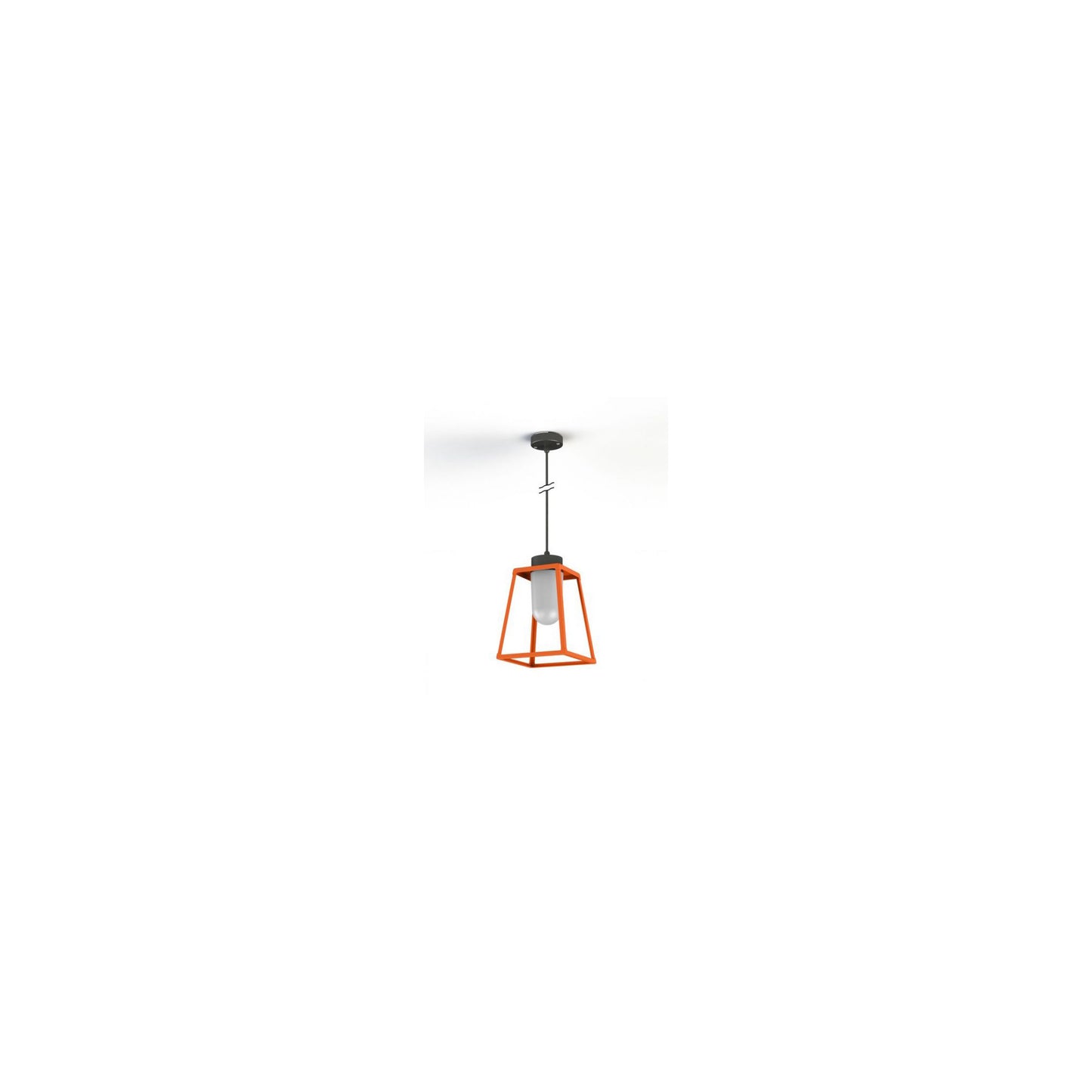 Lampiok Model 4 Large Frosted Glass Lantern with minimalist lines style frame