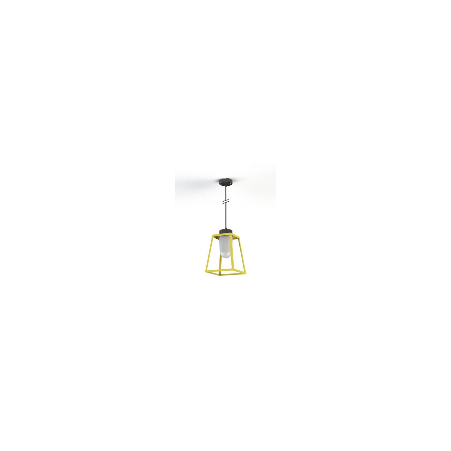 Lampiok Model 4 Large Frosted Glass Lantern with minimalist lines style frame