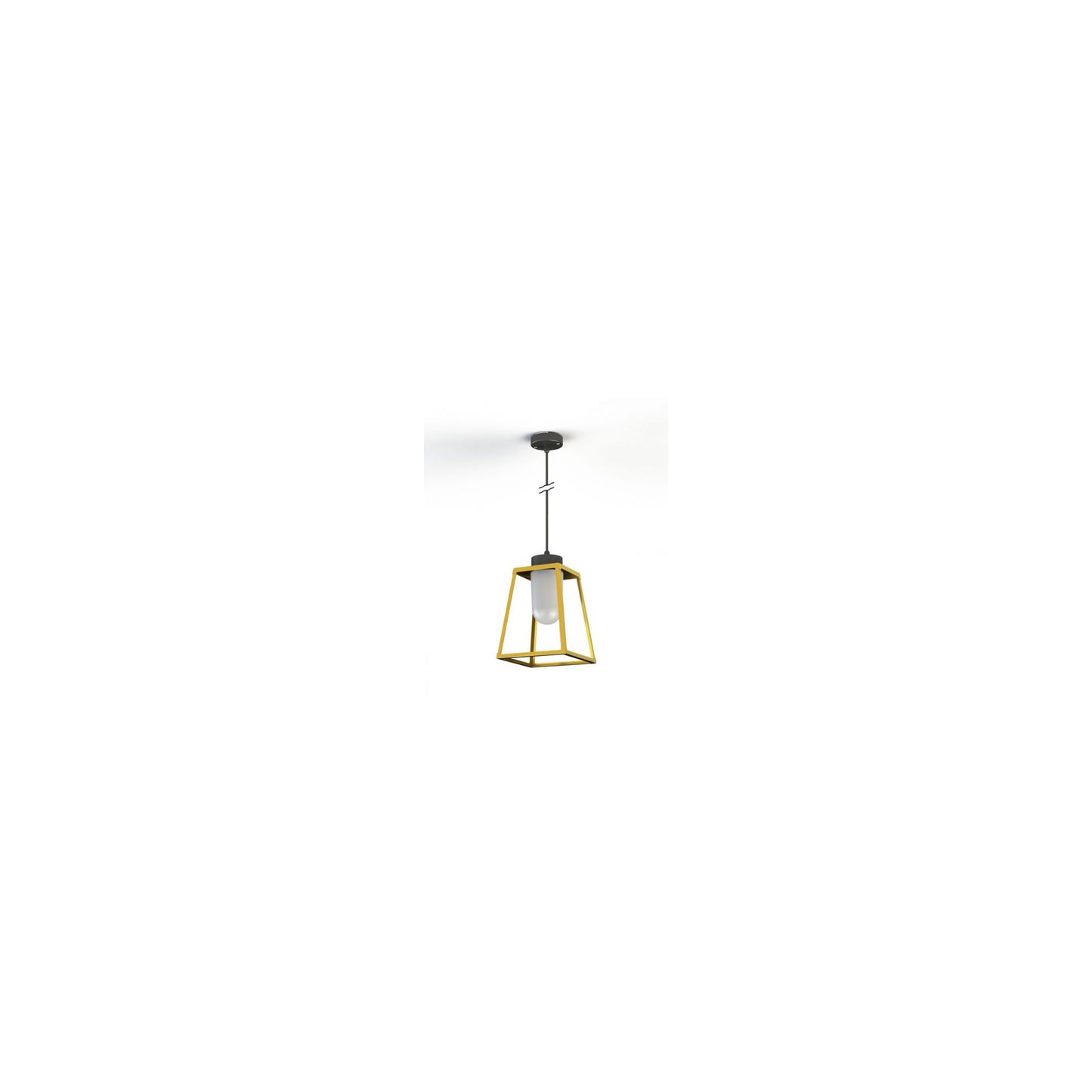 Lampiok Model 4 Large Frosted Glass Lantern with minimalist lines style frame