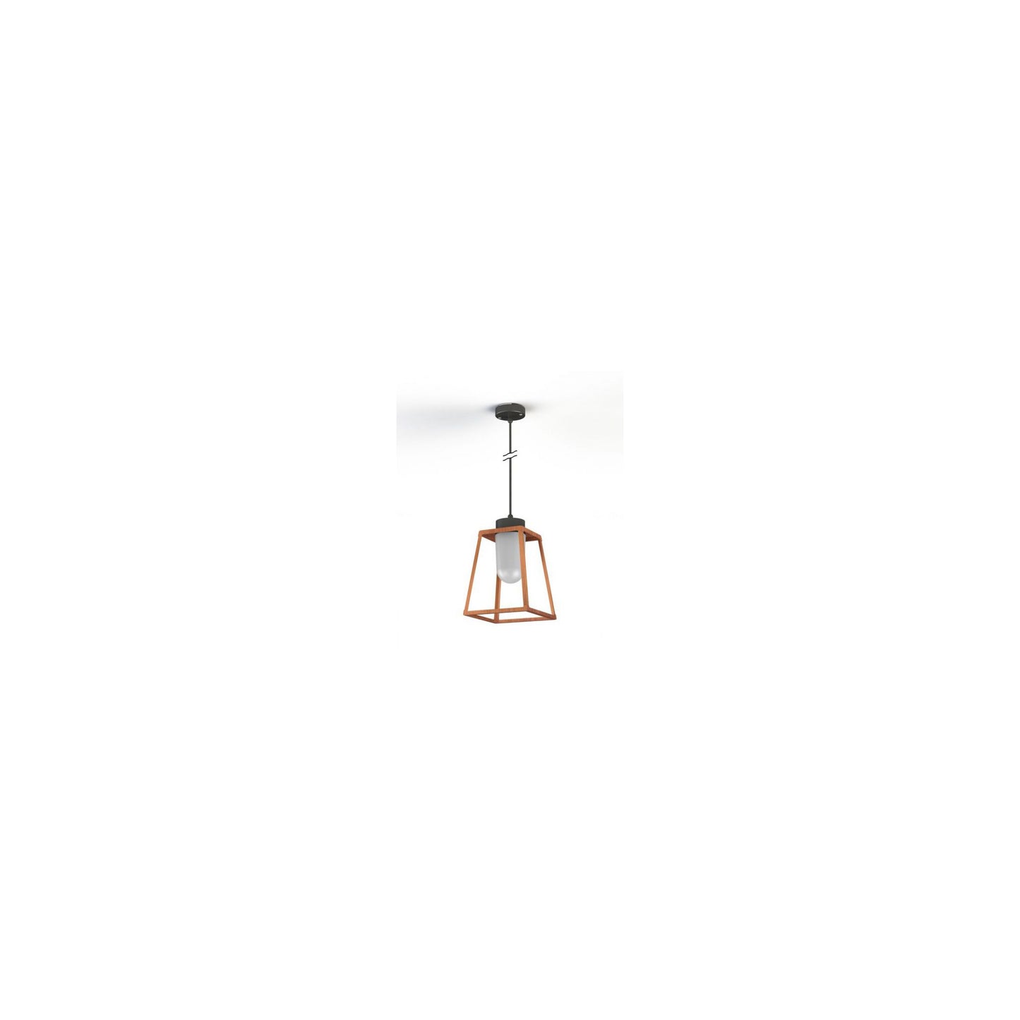 Lampiok Model 4 Large Frosted Glass Lantern with minimalist lines style frame