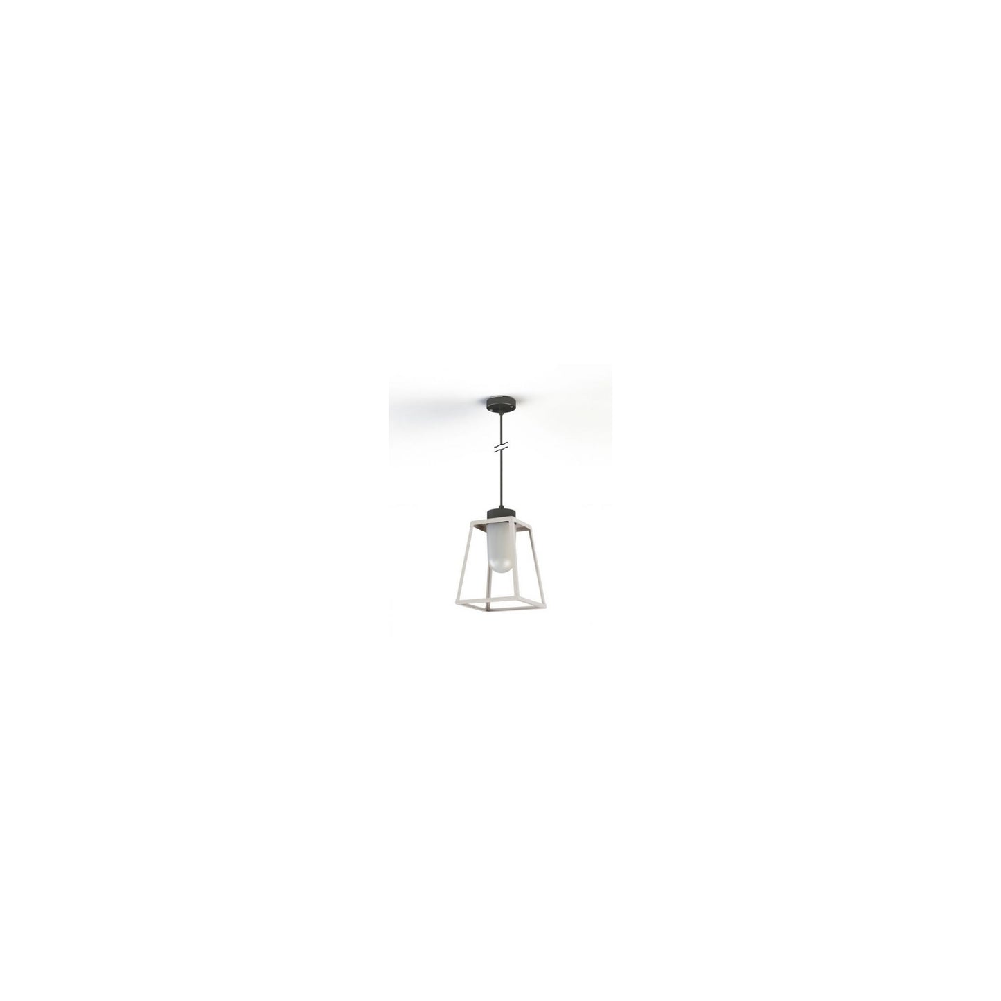 Lampiok Model 4 Large Frosted Glass Lantern with minimalist lines style frame
