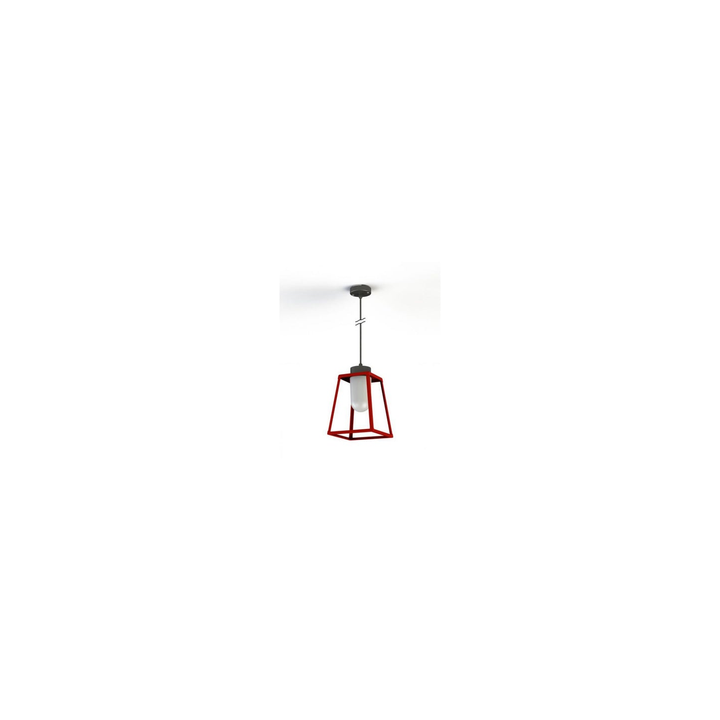 Lampiok Model 4 Large Frosted Glass Lantern with minimalist lines style frame