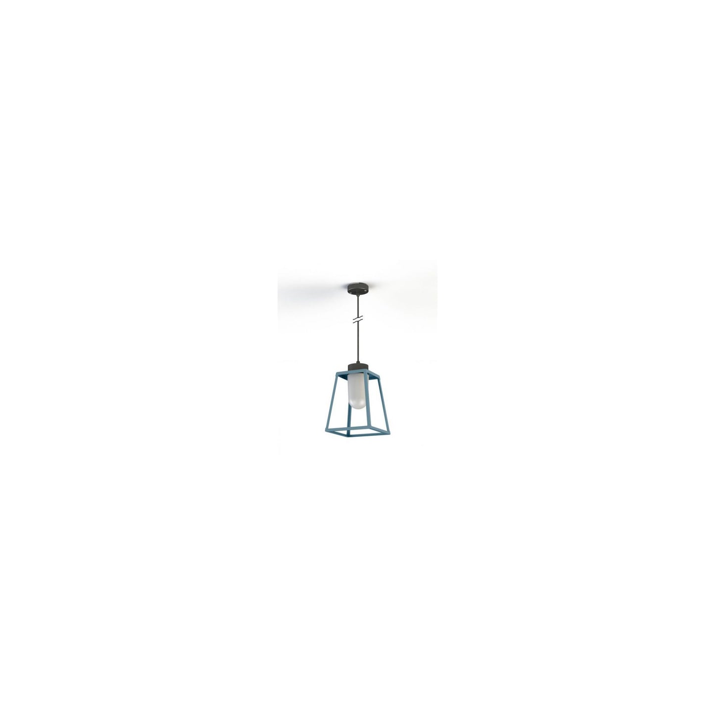 Lampiok Model 4 Large Frosted Glass Lantern with minimalist lines style frame