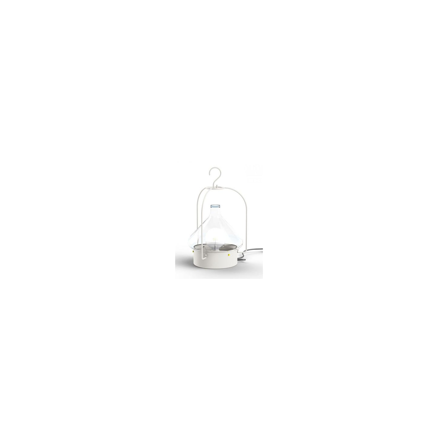La Hutte Model 2 Portable Pendant with Primitive Hut shape & Transparent Blown Glass